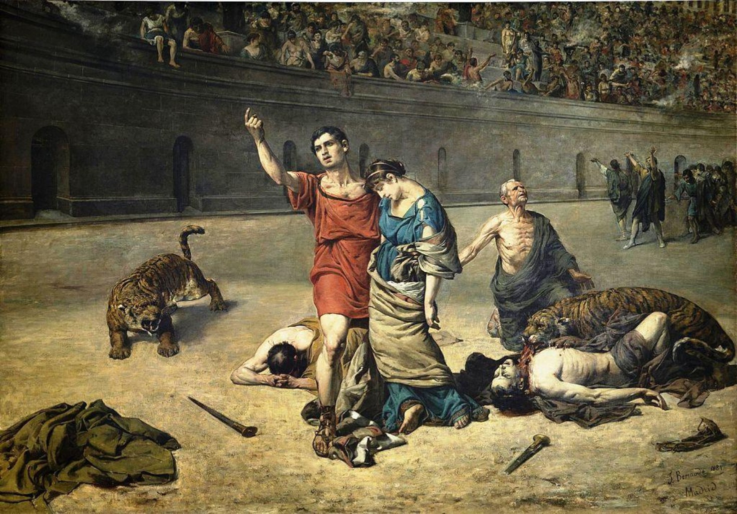 Křesťané předhození šelmám v cirku